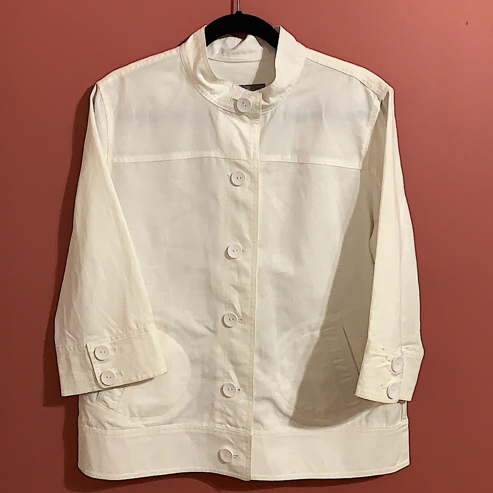 Like New White Linen Jacket